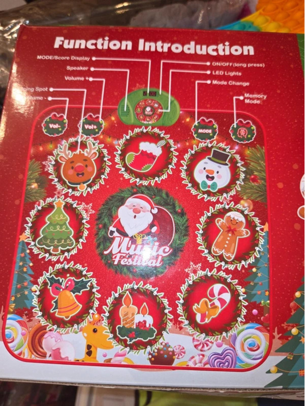 Dancing playmat music led board